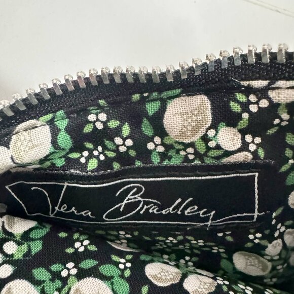 Vera Bradley Black Mini Zip ID Coin Purse with Key Ring - Picture 3 of 6